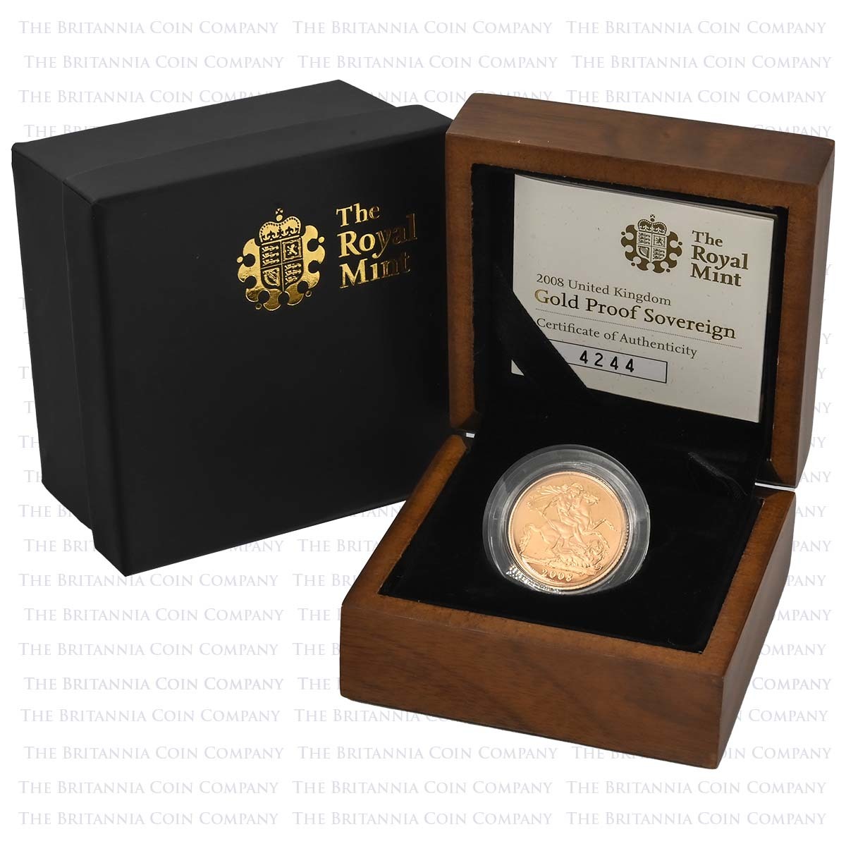 2008 Elizabeth II Gold Proof Sovereign Boxed