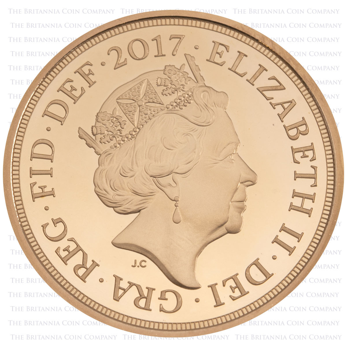 SV17A 2017 Sovereign Gold Brilliant Uncirculated 200th Anniversary Struck On The Day Coin Obverse