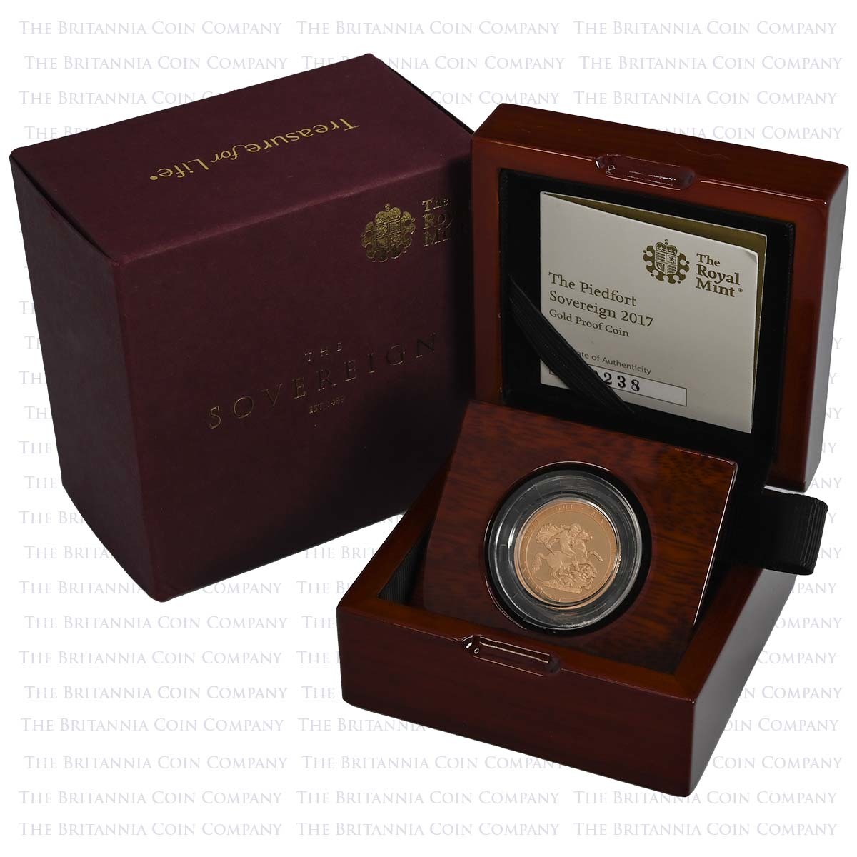 SV17PFA 2017 Elizabeth II Gold Proof Piedfort Sovereign 200th Anniversary Boxed