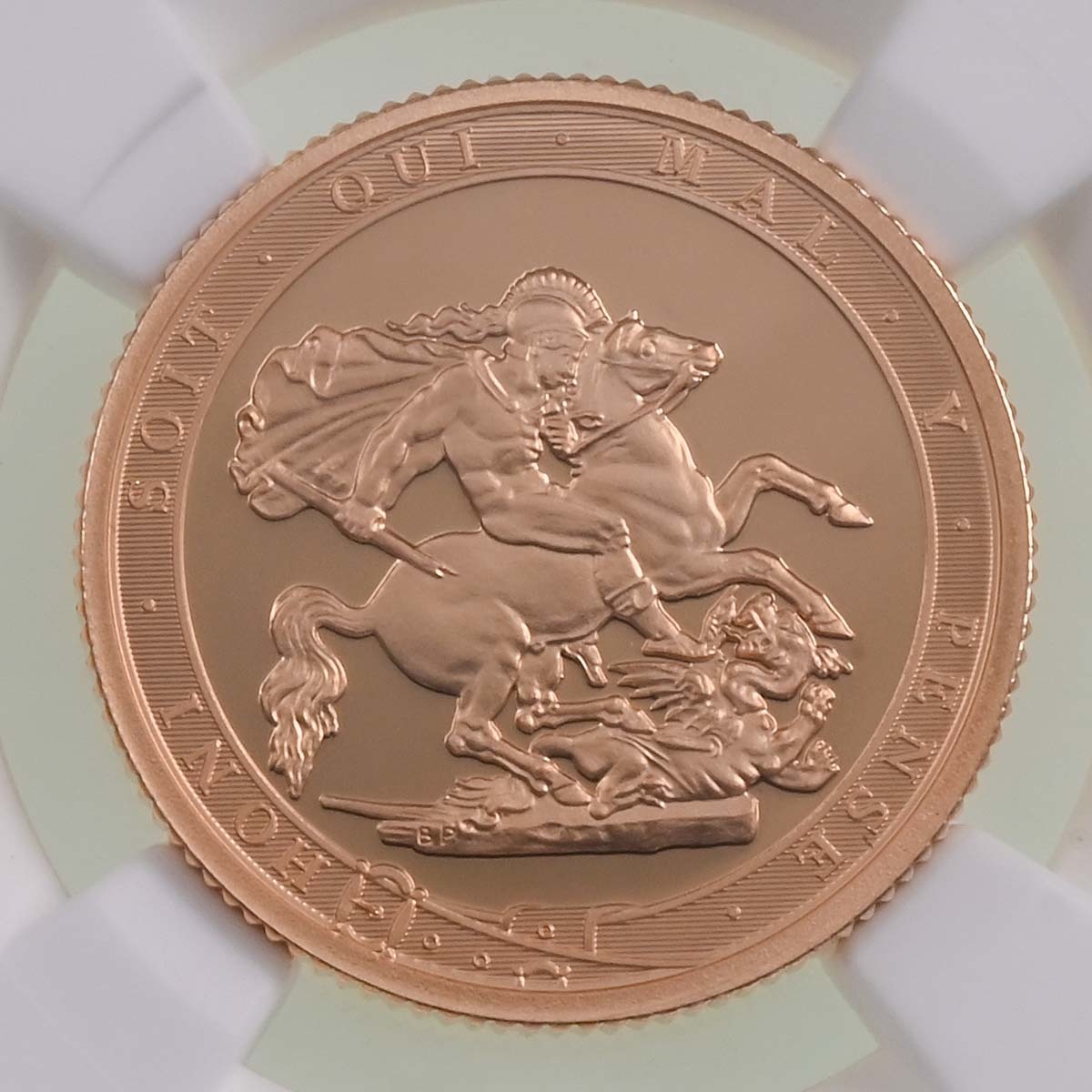SV17PFA 2017 Elizabeth II Piedfort Gold Proof Sovereign 200th Anniversary Coin NGC Graded PF 70 Ultra Cameo Reverse