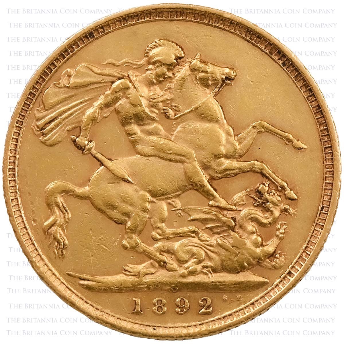 1892 Queen Victoria Gold Full Sovereign Coin Jubilee Head Sydney Mint Australia Reverse