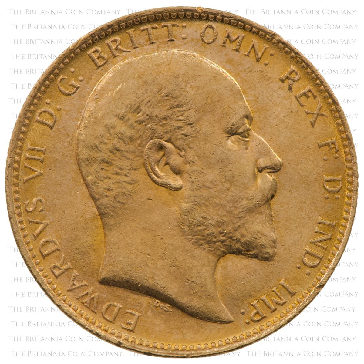 1908 Edward VII Gold Full Sovereign Melbourne Mint Obverse