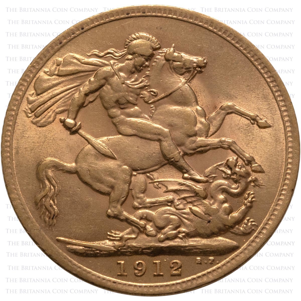 1912 King George V Gold Full Sovereign London Mint (Best Value) Reverse