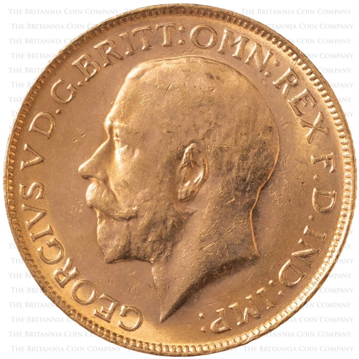1922 King George V Gold Full Sovereign Perth Mint Australia Coin Obverse