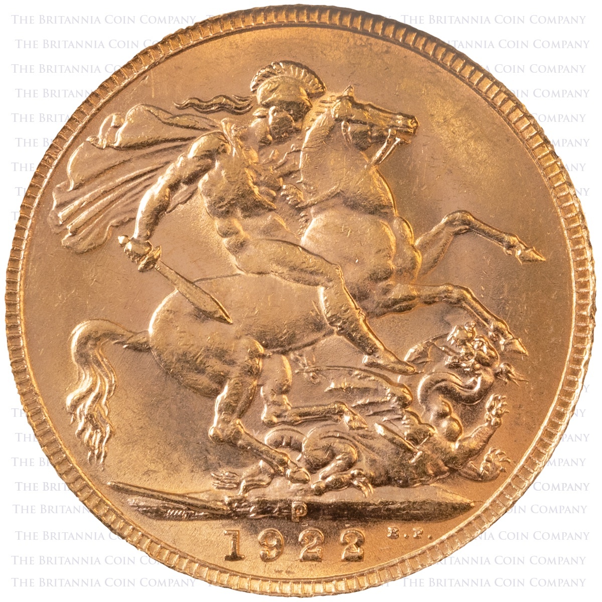 1922 King George V Gold Full Sovereign Perth Mint Australia Coin Reverse