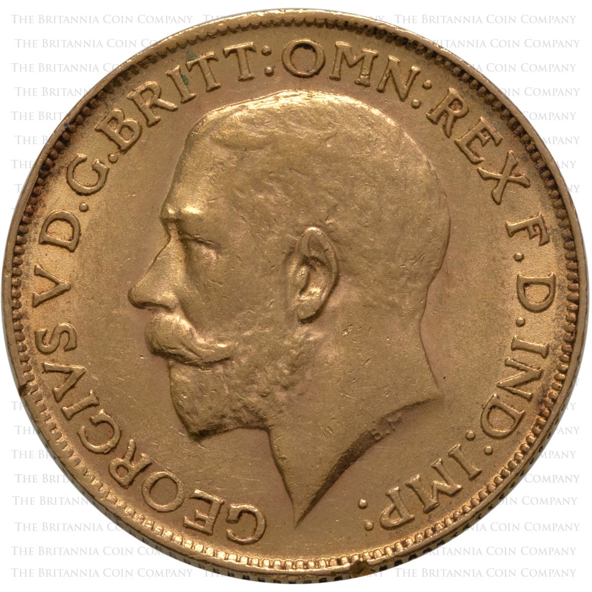 1927 King George V Gold Full Sovereign Pretoria Mint South Africa (Best Value) Obverse