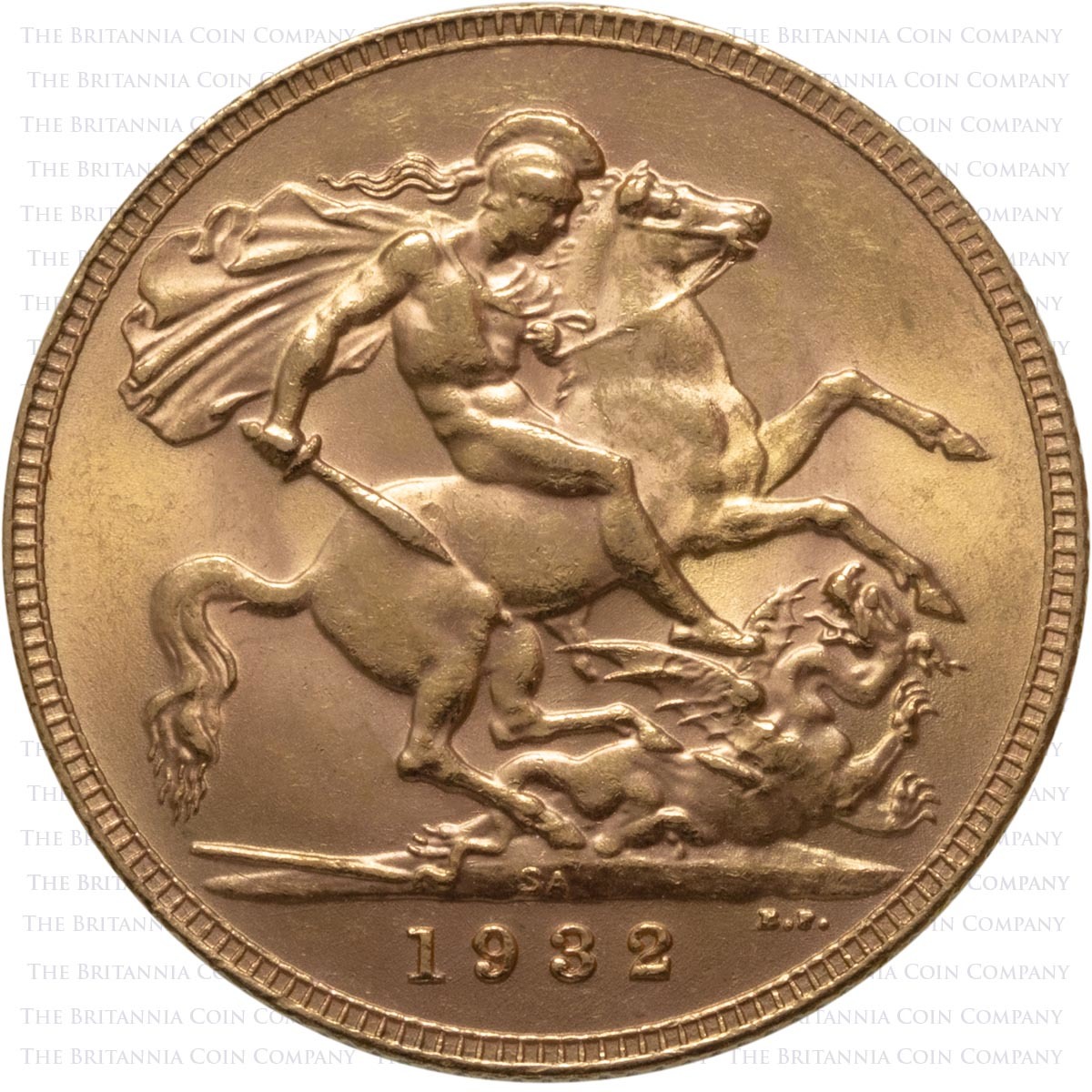 1932 King George V Gold Full Sovereigns Pretoria South Africa Mint (Best Value) Reverse