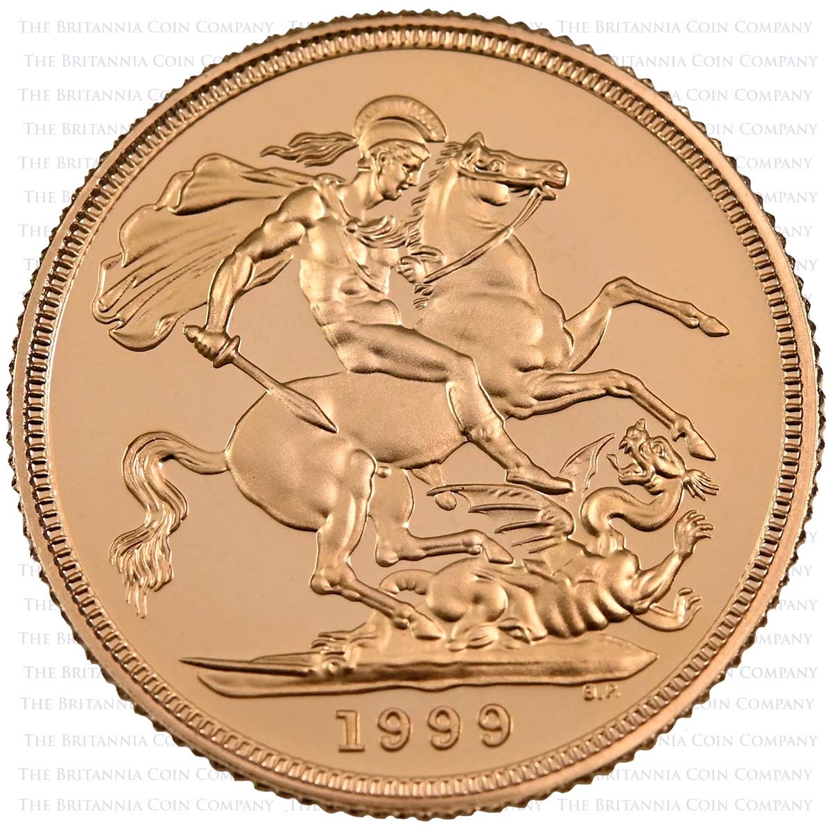1999 Elizabeth II Gold Proof Sovereign Reverse