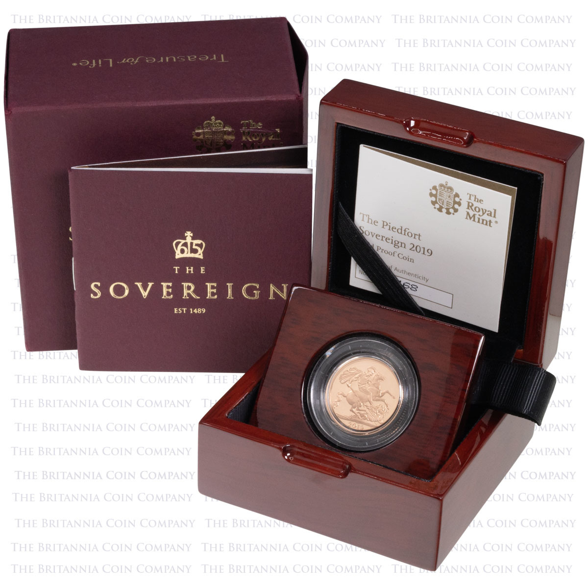 SV19PFT 2019 Elizabeth II Piedfort Gold Proof Sovereign Boxed