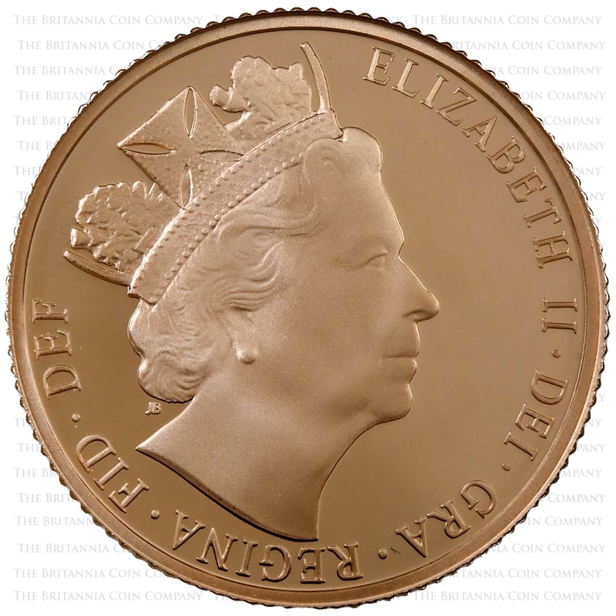 2016 Elizabeth II Gold Proof Sovereign James Butler Obverse
