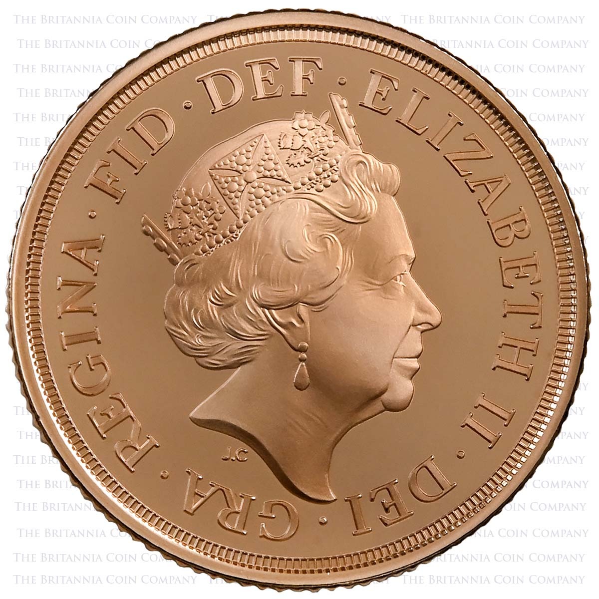 SV20T 2020 Gold Proof Full Sovereign Elizabeth II Coin Obverse