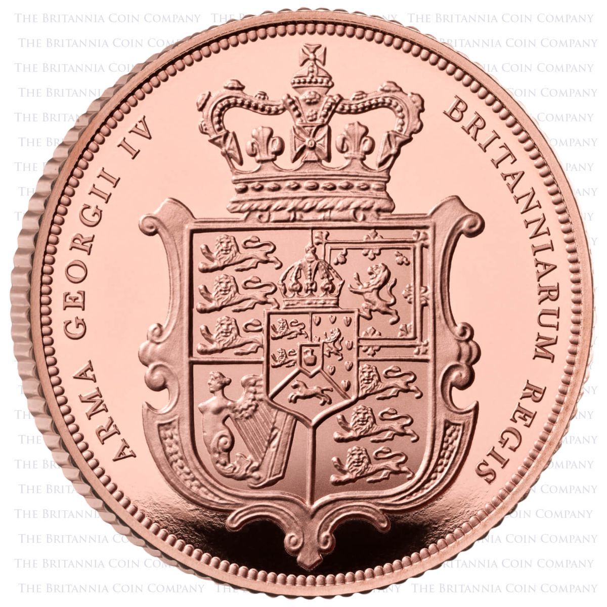 SV25 2025 Shield Back Gold Proof Full Sovereign Charles III Coin Reverse