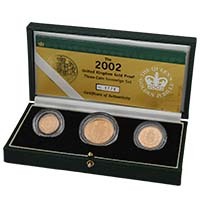 2002 3 Coin Gold Proof Sovereign Set Thumbnail