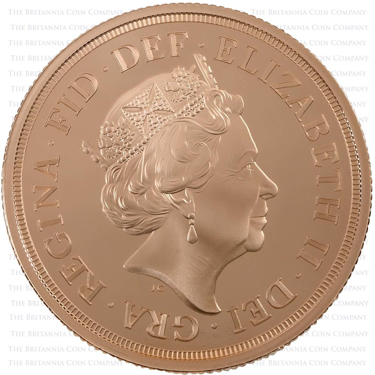 SV318MM 2018 Elizabeth II 3 Coin Premium Gold Proof Sovereign Set Sapphire Jubilee Obverse