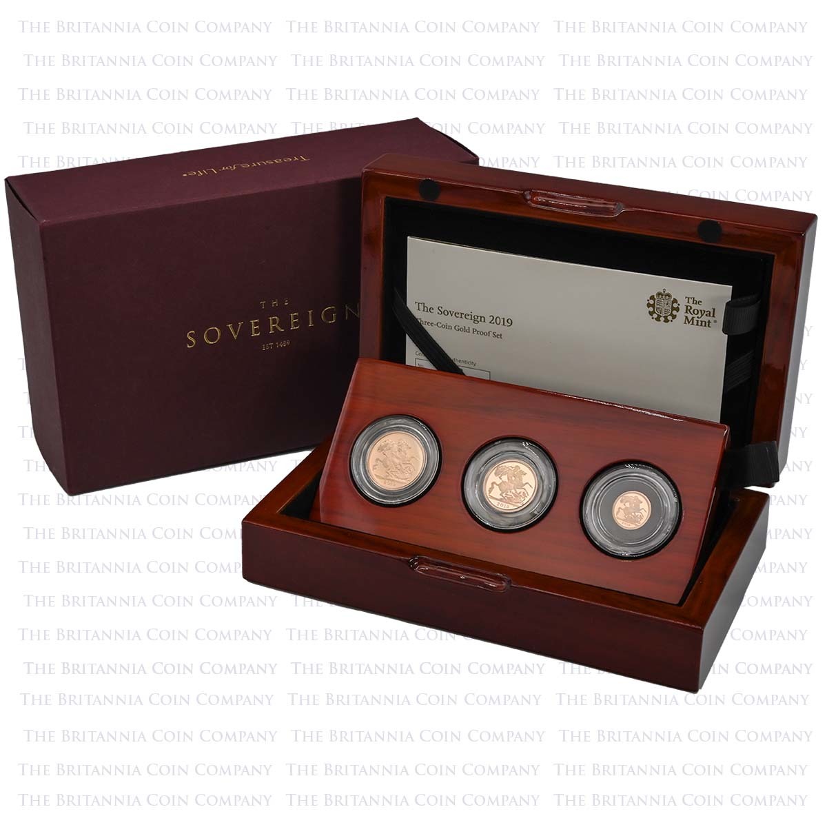 SV3219 2019 Gold Proof 3 Sovereign Set Boxed