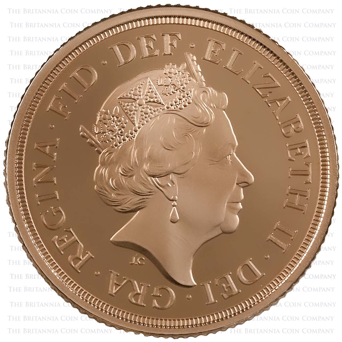 SV322 2022 Elizabeth II 3 Coin Gold Proof Sovereign Set Platinum Jubilee Obverse