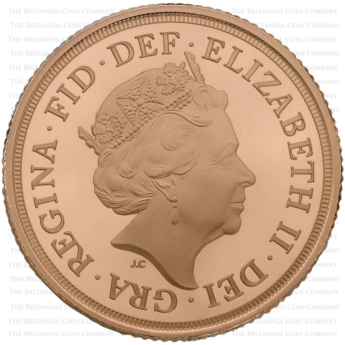 SV3220MM 2020 Elizabeth II 3 Coin Gold Proof Sovereign Set Royal Cypher Obverse