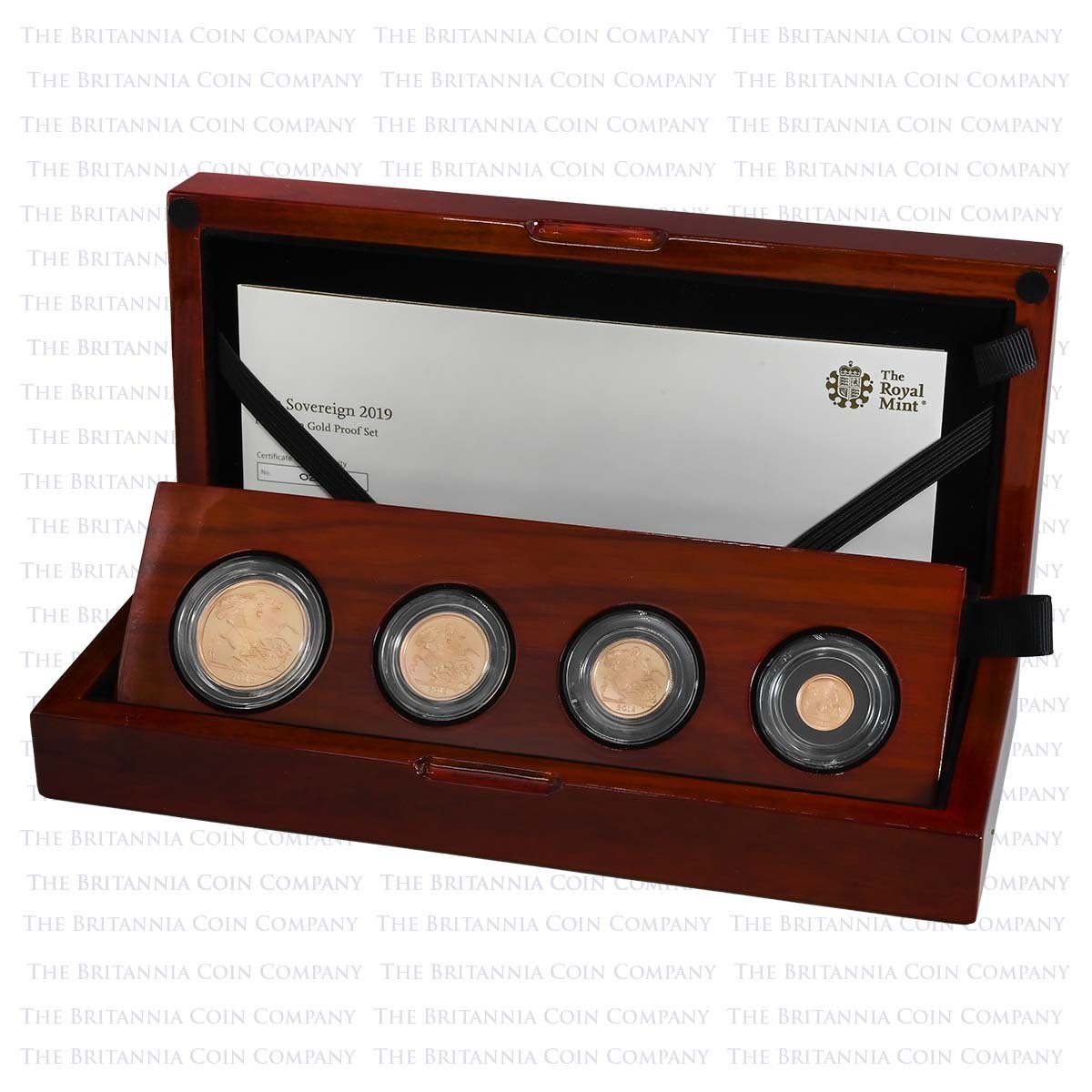 SV419T 2019 Elizabeth II 4-Coin Proof Sovereign Set Box