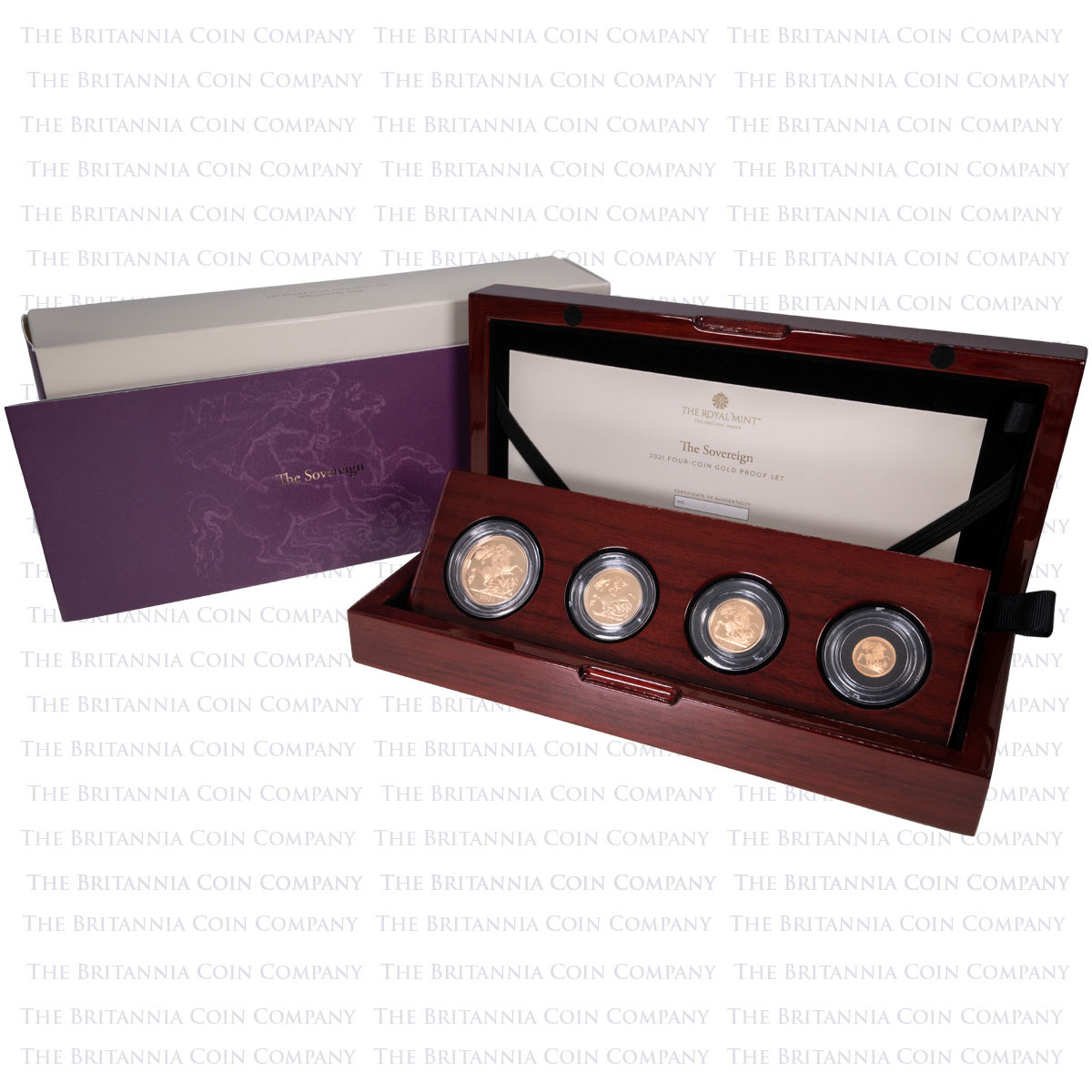 SV421 2021 Gold Proof Four Coin Sovereign Set 95th Birthday Privy Mark Boxed