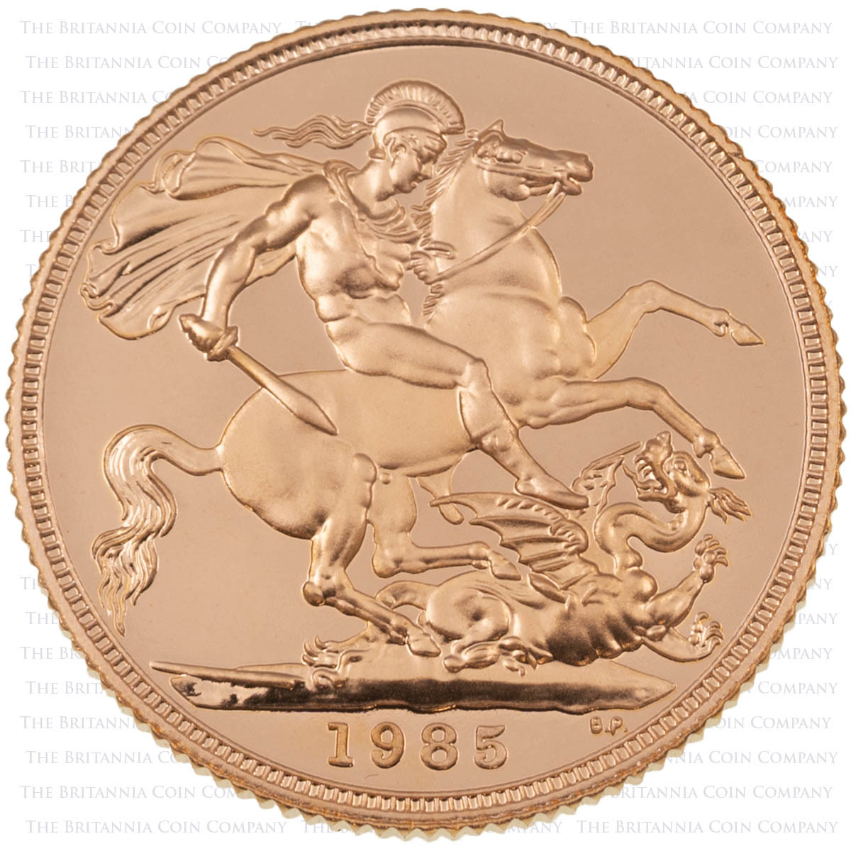 1985 Gold Proof Sovereign Four-Coin Elizabeth II Set Reverse