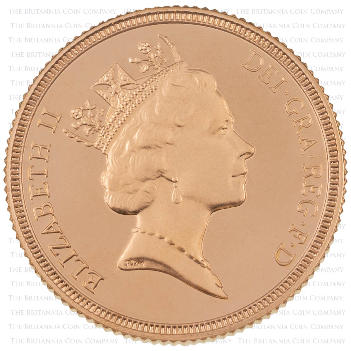 1985 Gold Proof Sovereign Four-Coin Elizabeth II Set Obverse