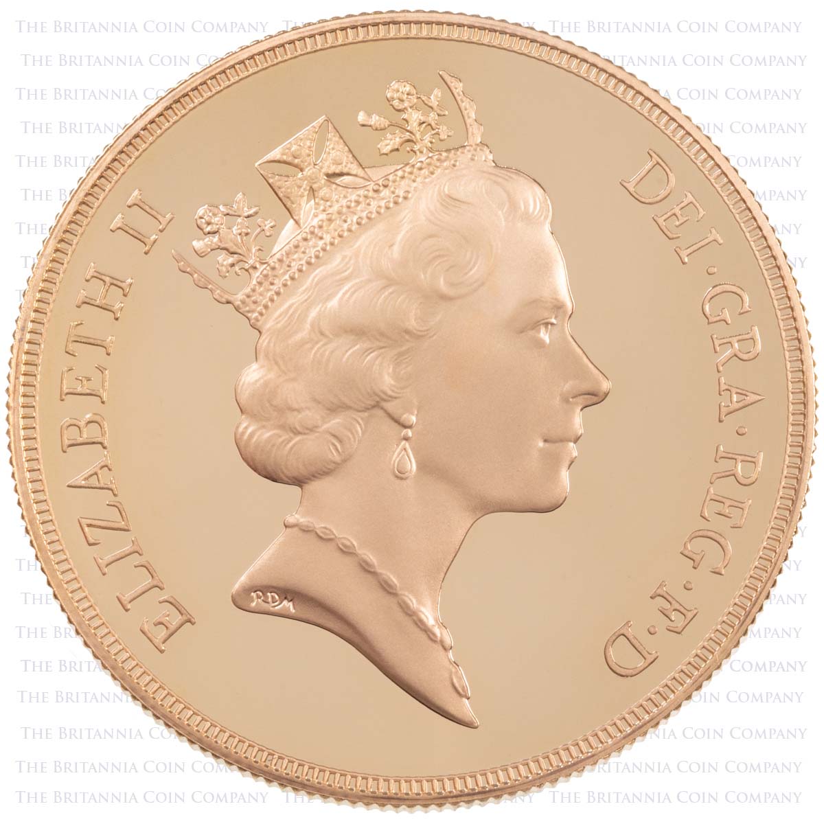 1995 Elizabeth II Gold Proof Four Coin Sovereign Set Five Sovereign Obverse