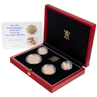 1995 Elizabeth II Gold Proof Four Coin Sovereign Set Thumbnail
