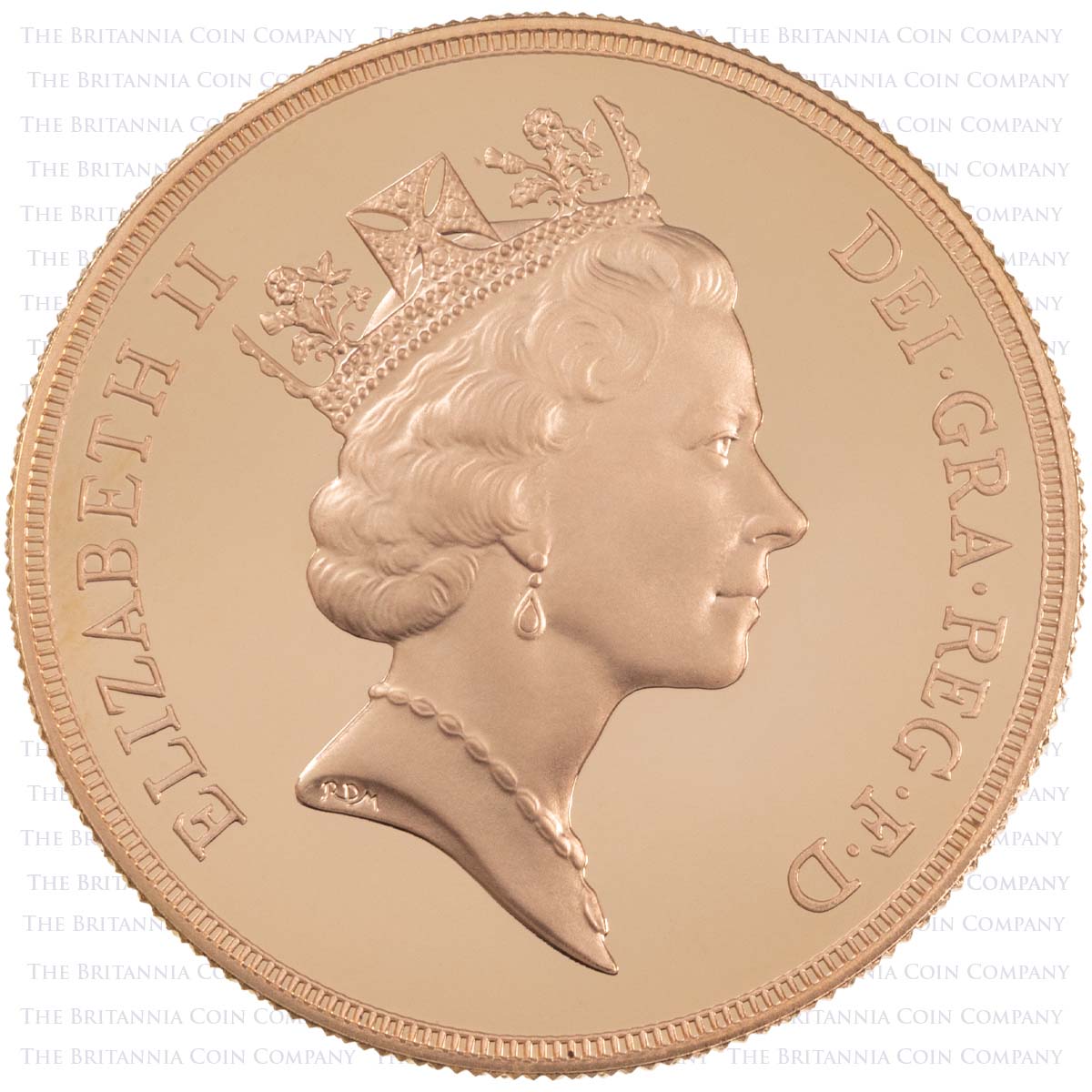 1997 Elizabeth II Gold Proof Four Coin Sovereign Set Half Sovereign Obverse
