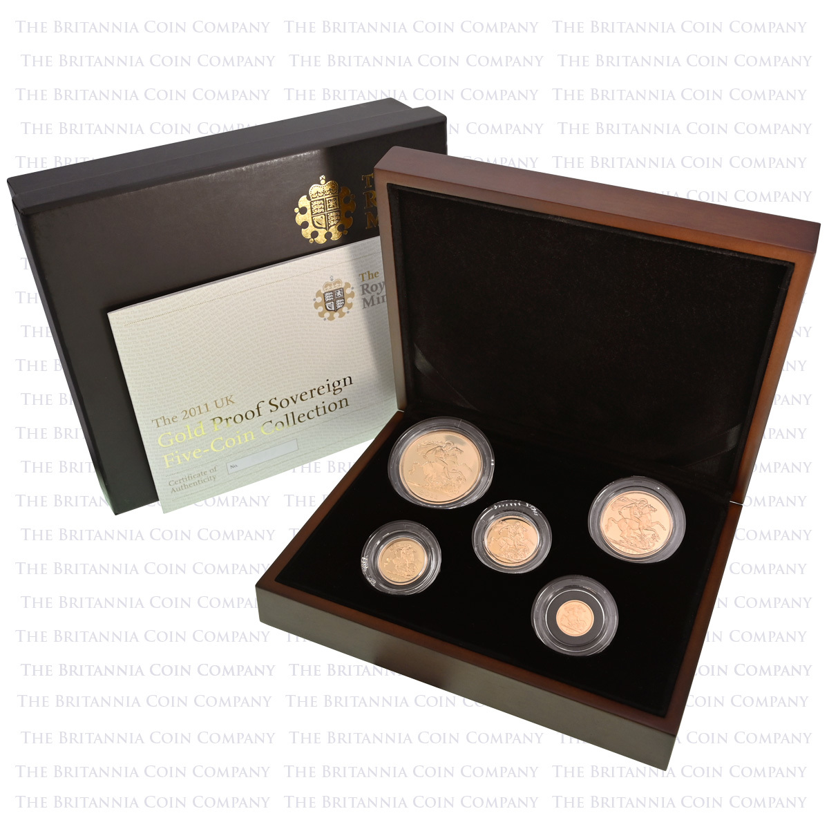SV511 2011 Gold Proof Five Coin Sovereign Set Boxed