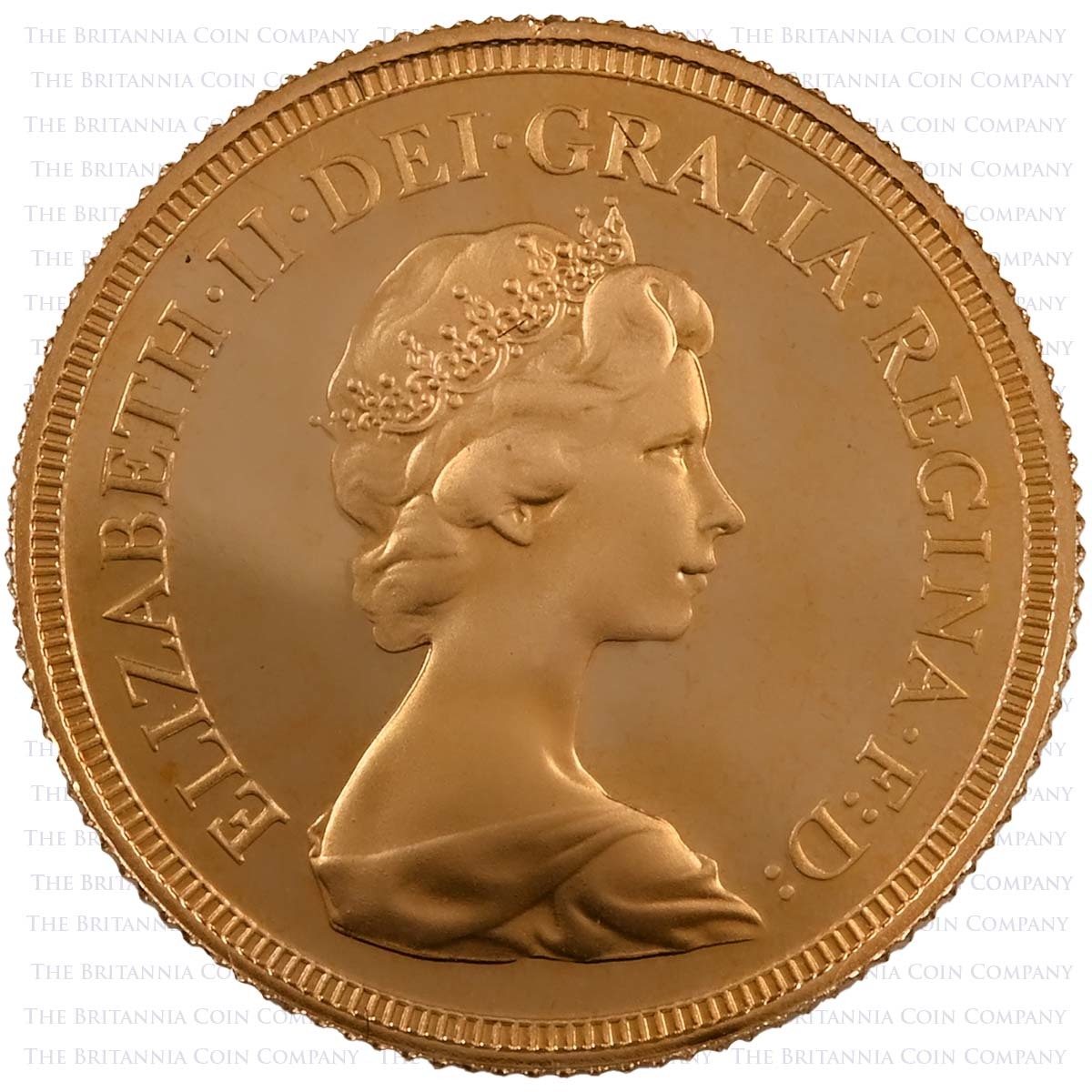 1979 Elizabeth II Gold Proof Sovereign Obverse