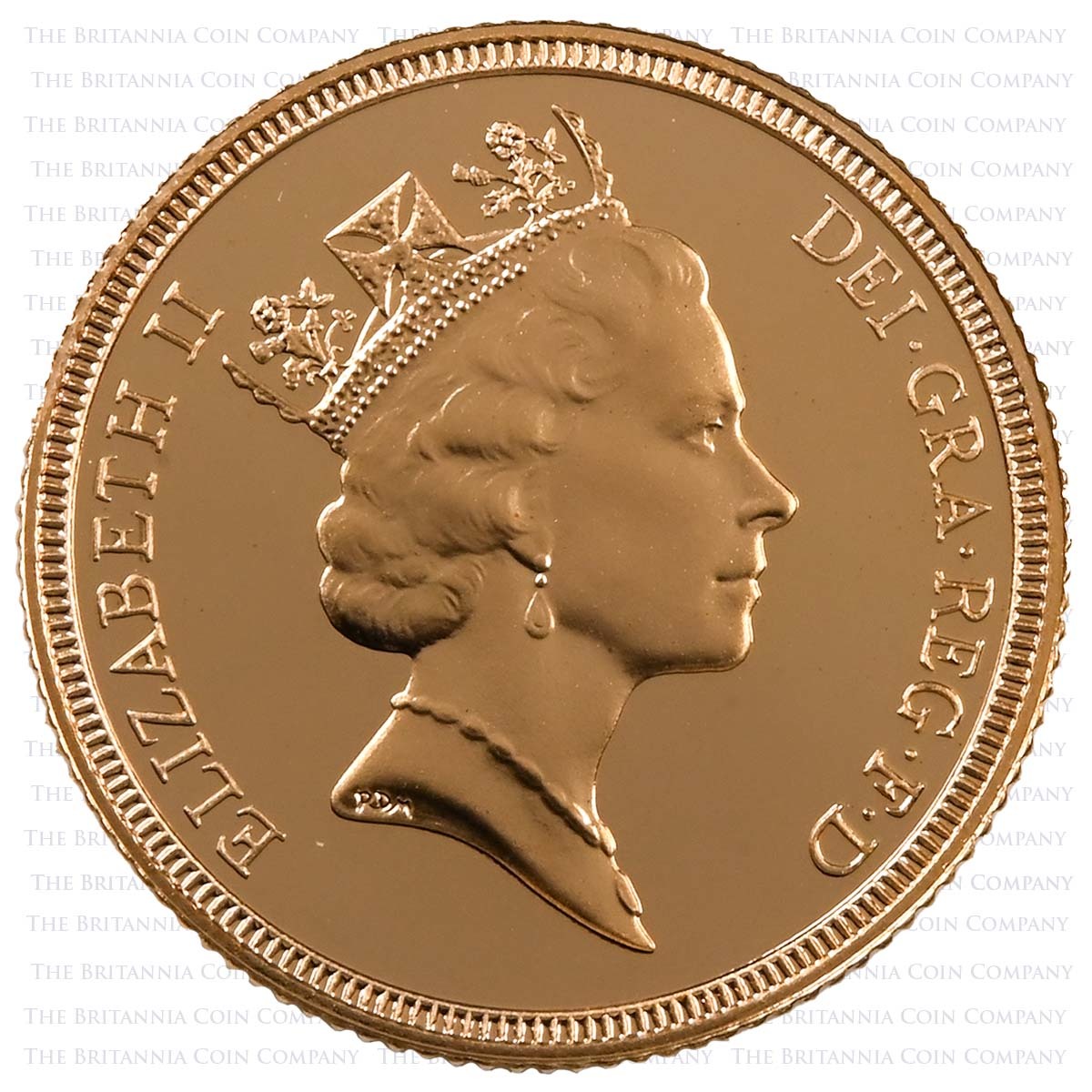 1985 Elizabeth II Gold Proof Sovereign Obverse