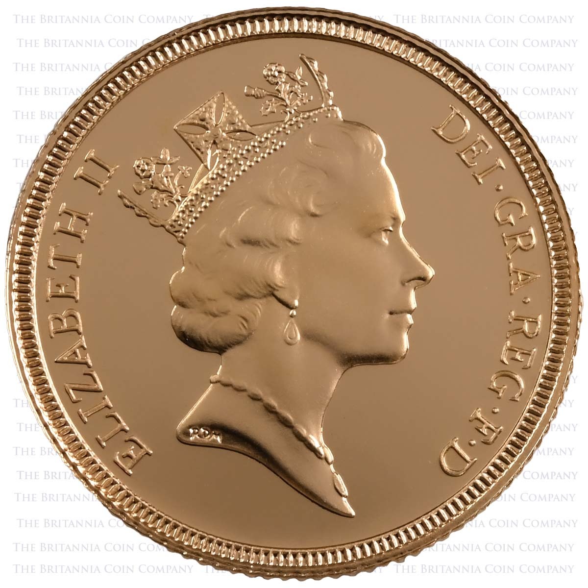 1986 Gold Proof Sovereign Obverse