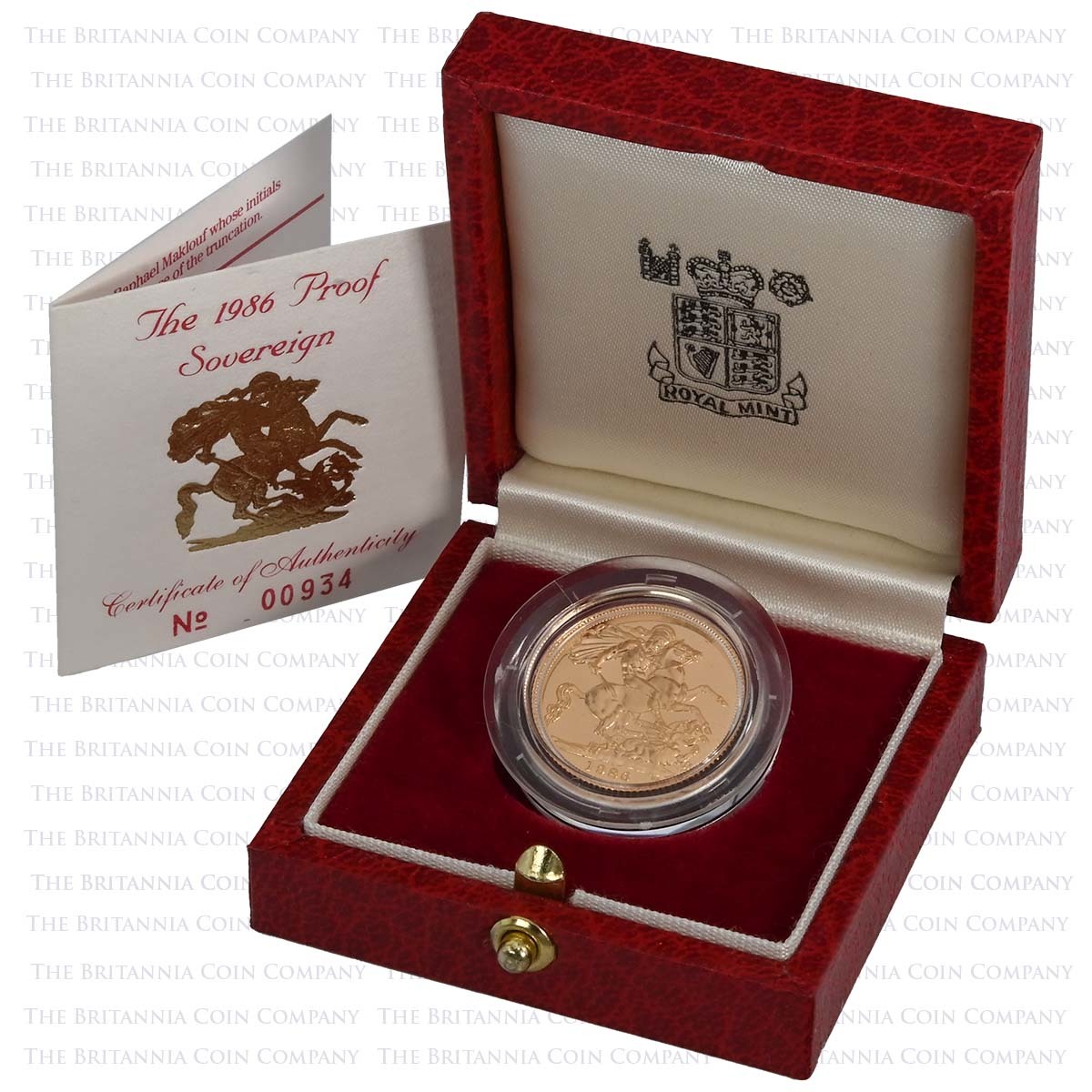 1986 Gold Proof Sovereign Boxed