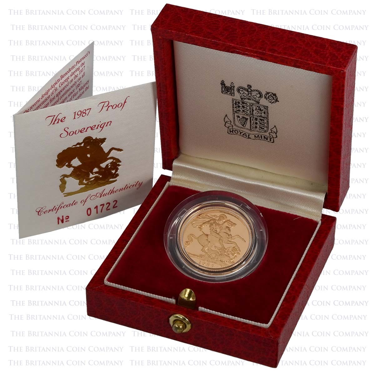 1987 Elizabeth II Gold Proof Sovereign Boxed