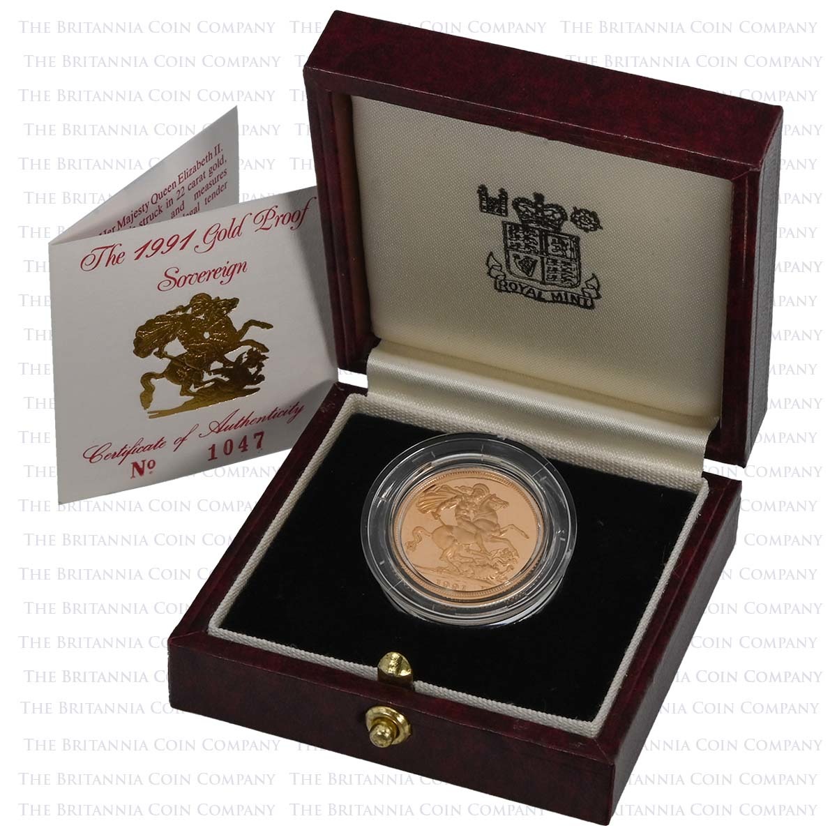 1991 Elizabeth II Gold Proof Sovereign Boxed