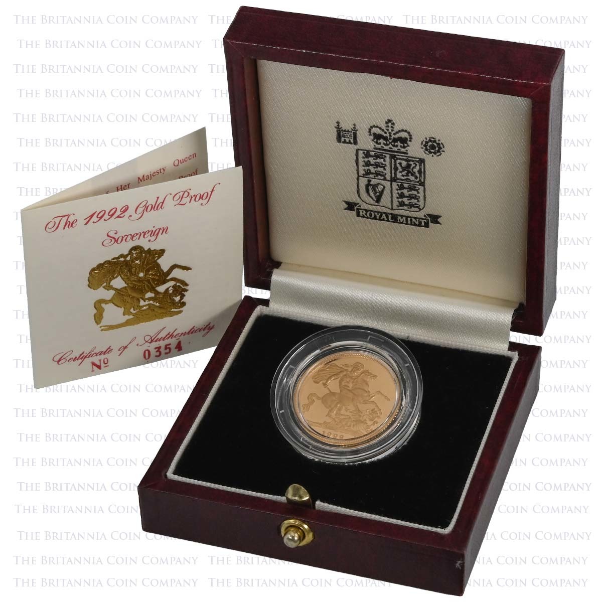 1992 Elizabeth II Gold Proof Sovereign Boxed
