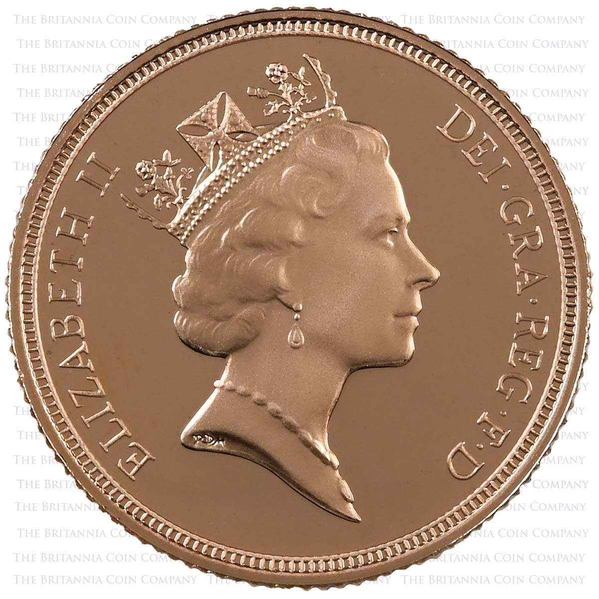1997 Elizabeth II Gold Proof Sovereign Obverse