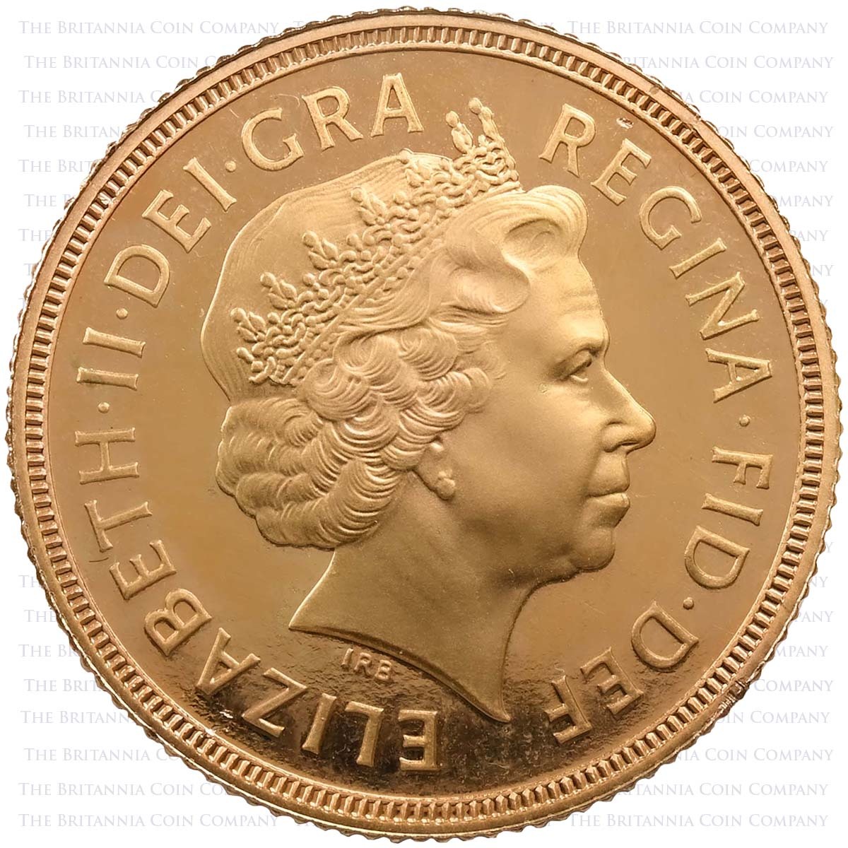 1998 Elizabeth II Gold Proof Sovereign Obverse