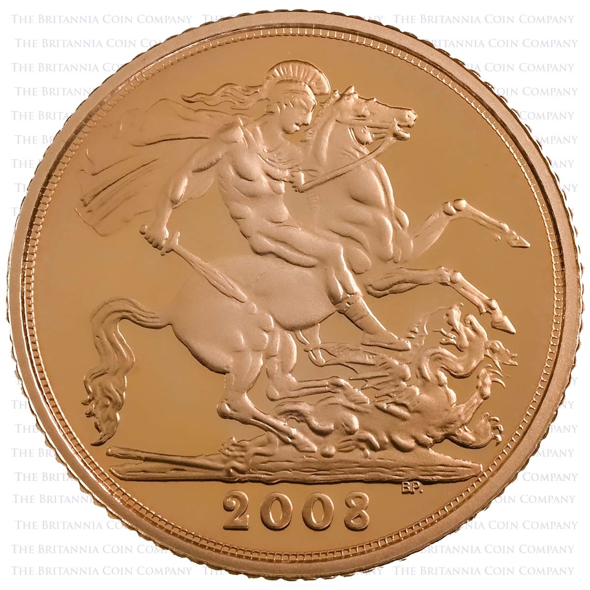 SVH08 2008 Elizabeth II Gold Proof Half Sovereign Reverse