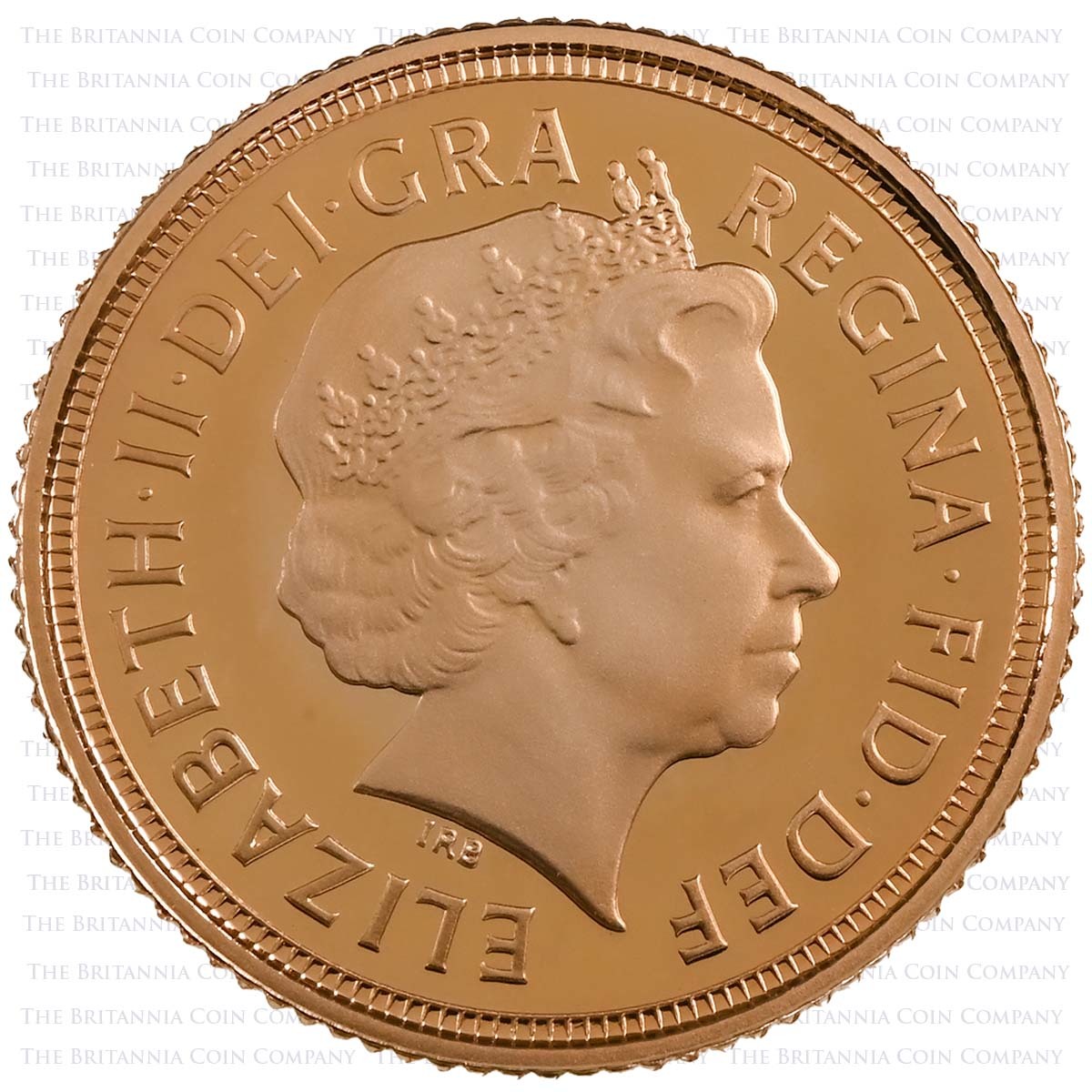 SVH08 2008 Elizabeth II Gold Proof Half Sovereign Obverse