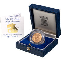 1987 Gold Proof Half Sovereign Coin Thumbnail