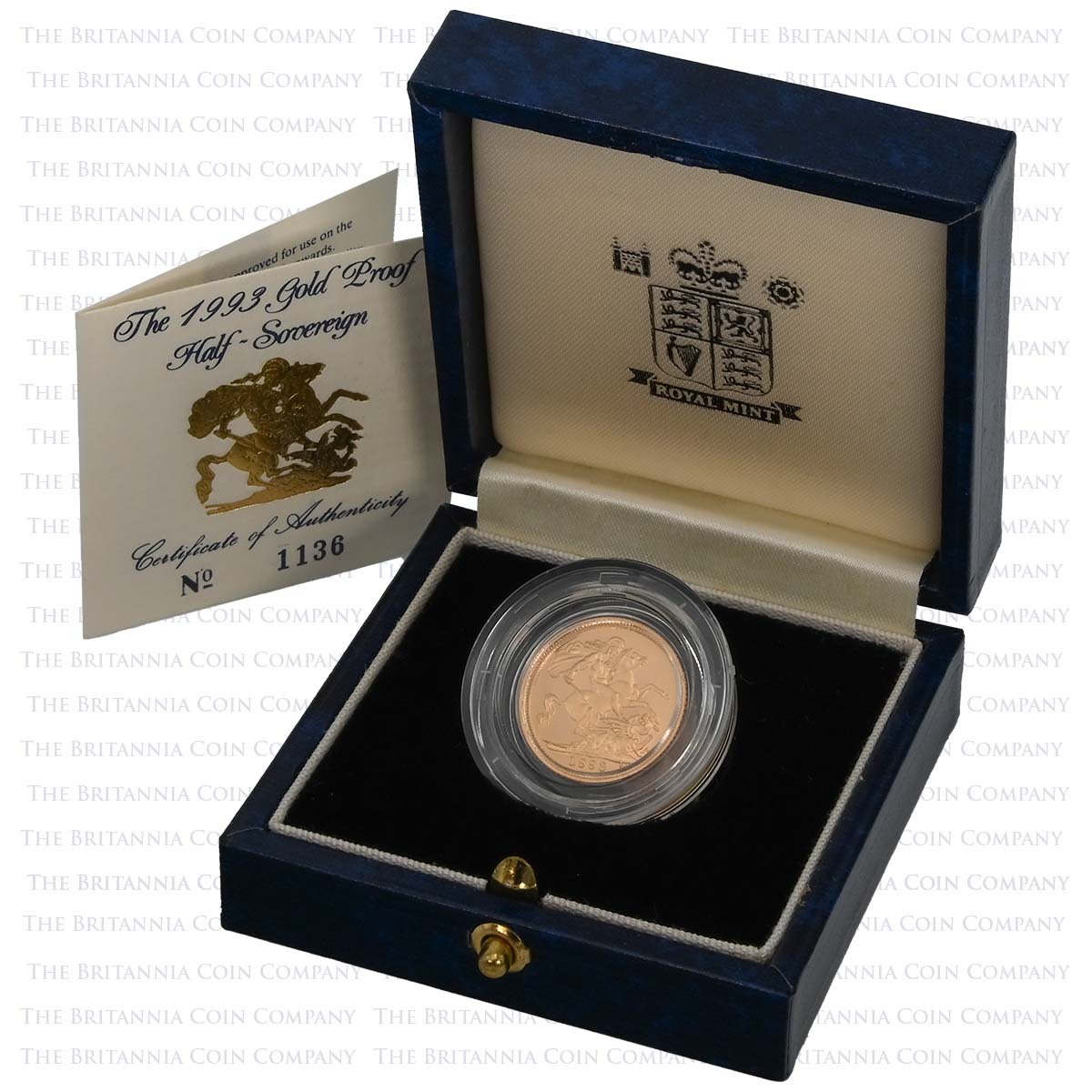SVH93 1993 Elizabeth II Gold Proof Half Sovereign Boxed