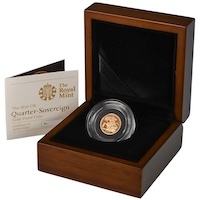SVQ10 2010 Proof Quarter Sovereign Gold Coin Thumbnail