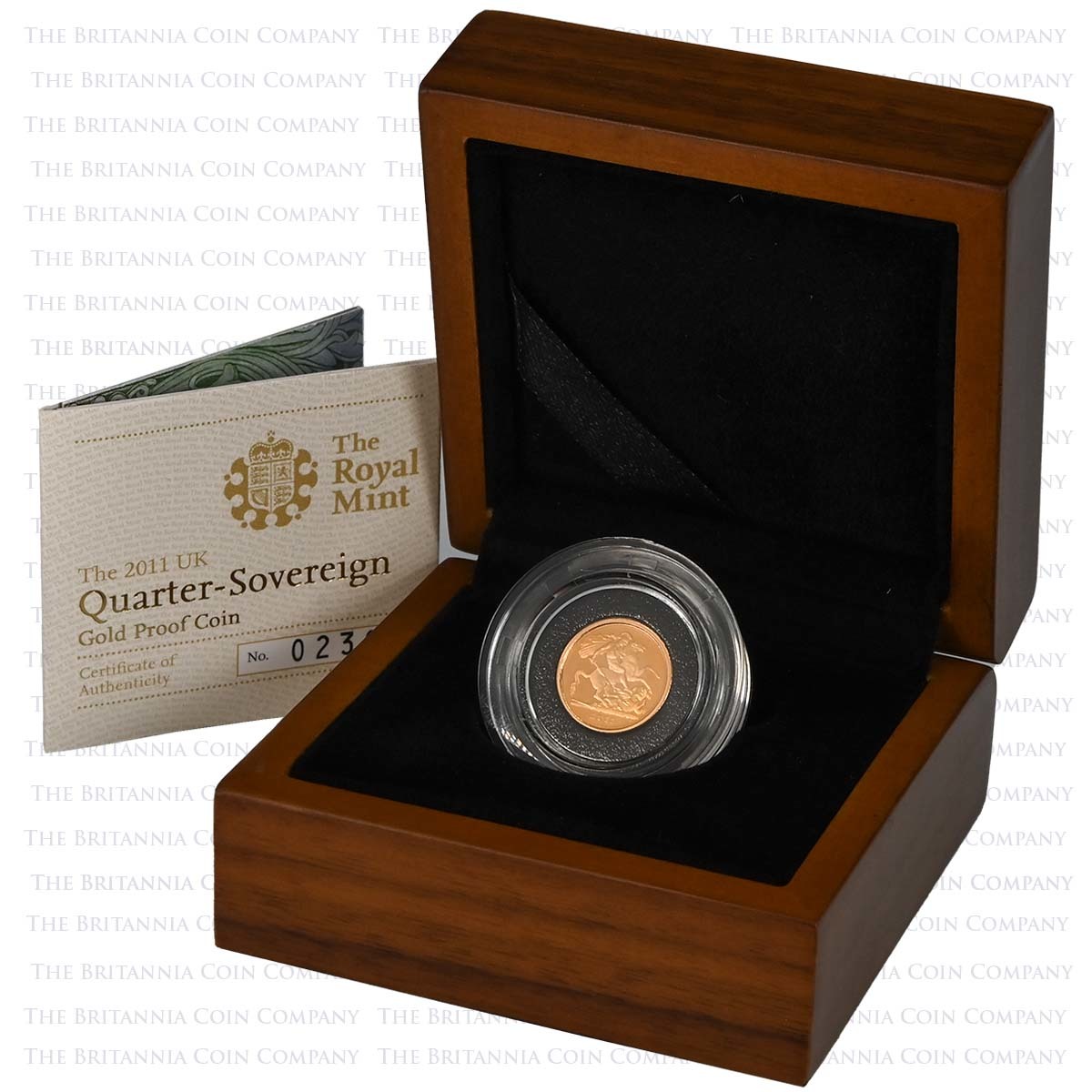 SVQ11 2011 Elizabeth II Gold Proof Quarter Sovereign Boxed