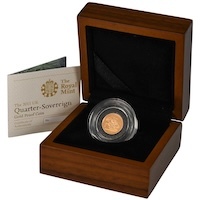 SVQ11 2011 Proof Quarter Sovereign Gold Coin Thumbnail