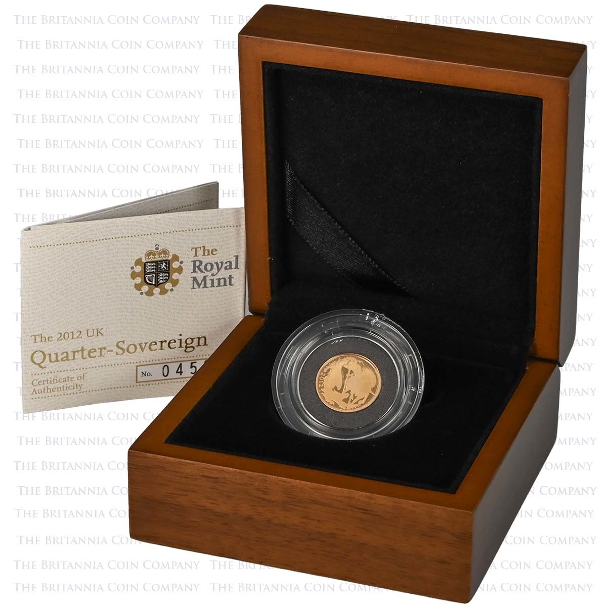 2012 Elizabeth II Gold Proof Quarter Sovereign Boxed