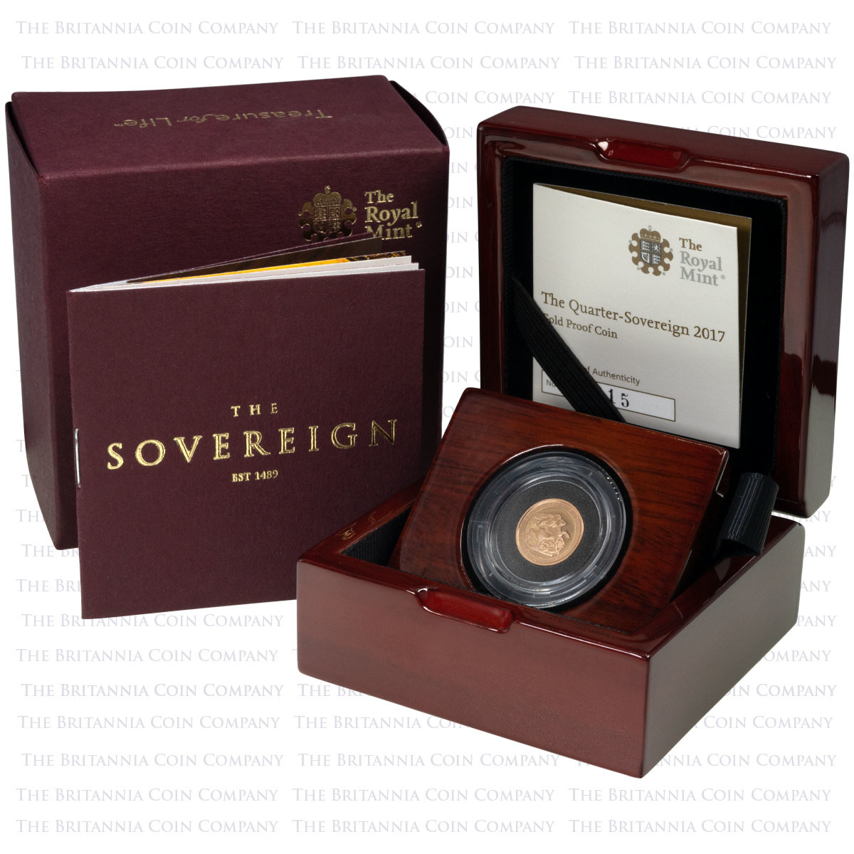 SVQ17 2017 Gold Proof Quarter Sovereign Coin 200th Anniversary Boxed