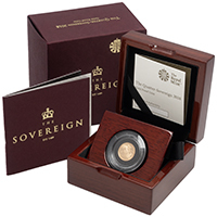 SVQ18 2018 Proof Quarter Sovereign Gold Coin Thumbnail