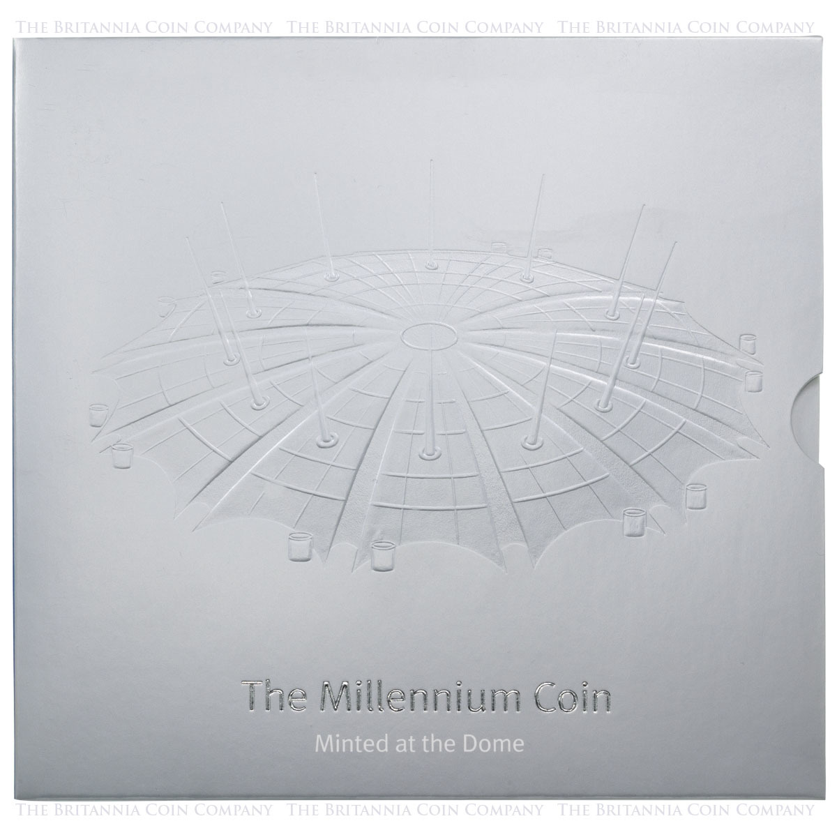 2000 Millennium Five Pound Crown Brilliant Uncirculated Coin In Folder Minted At The Dome