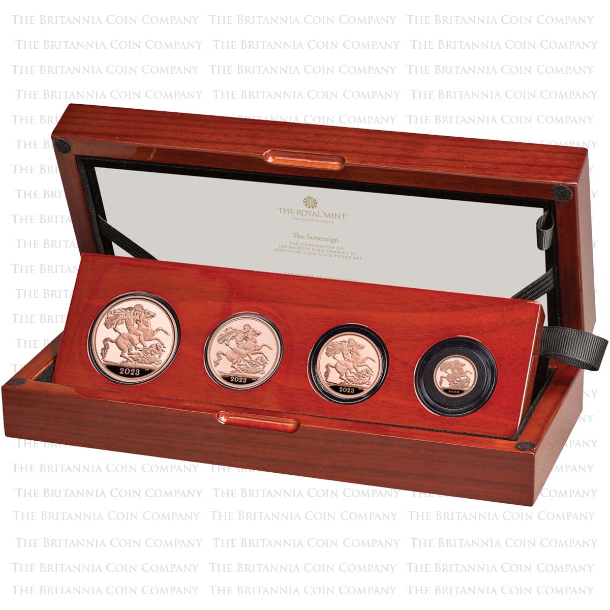 SV423 2023 Gold Proof Four Coin Sovereign Set King Charles III Coronation Boxed
